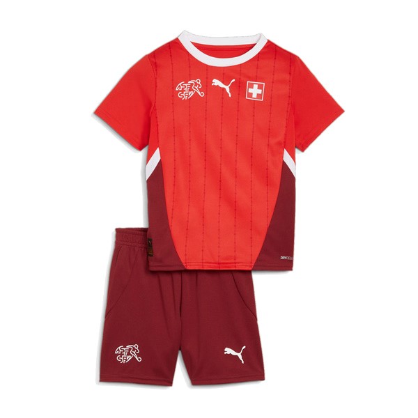 Camiseta Suiza Replica Primera Ropa Niño 2024